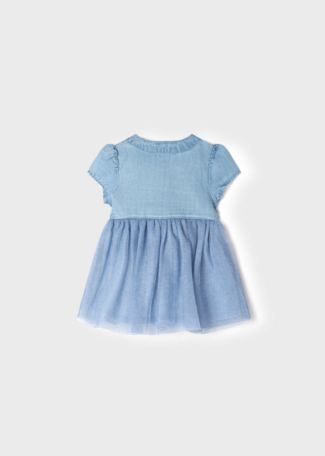 Mayoral Vestito jeans con tulle