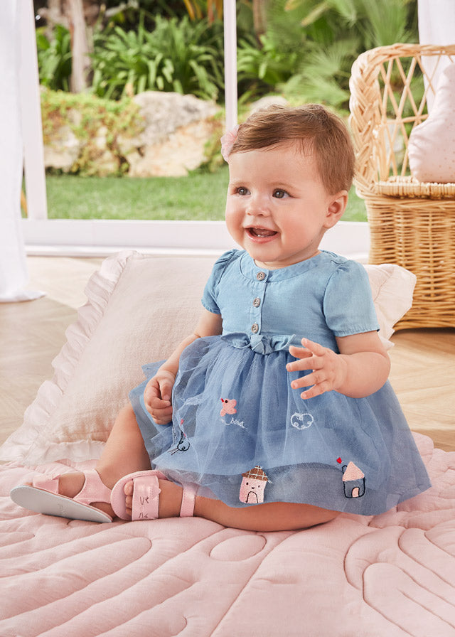 Mayoral Vestito jeans con tulle