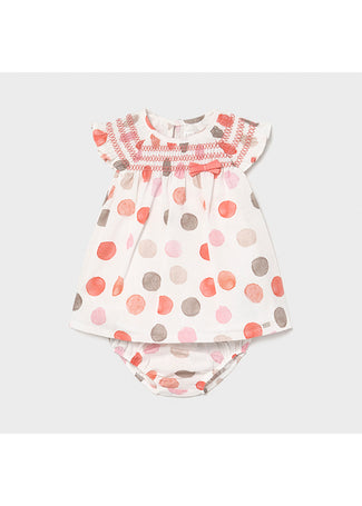 Mayoral Vestito in lino a pois
