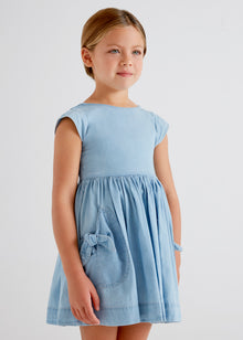 Mayoral Vestito tasca fiocco bambina