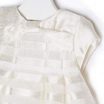 Mayoral Vestito Righe Jacquard Cerimonia Neonata