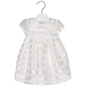 Mayoral Vestito Righe Jacquard Cerimonia Neonata