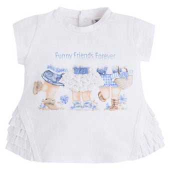 Mayoral T-Shirt m/c Volant Basso Neonata